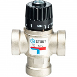 Термостатический смеситель Stout 3/4" вн.р. kv 1,6, 20-43°С