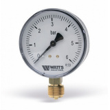 Манометр 80мм Watts 10 Bar нижнее подключение пластик 1/2"