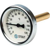 Термометр Stout погружной 0 - 120°С (63 мм, гильза 75)