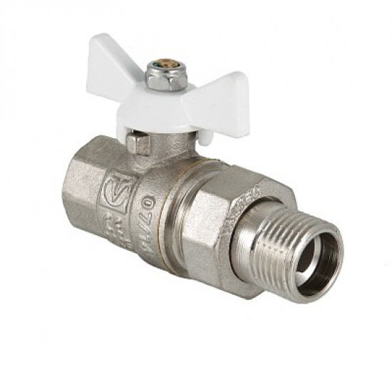 Кран шаровый Valtec Base со сгоном вн.-нар. 3/4" белая рукоятка - 1