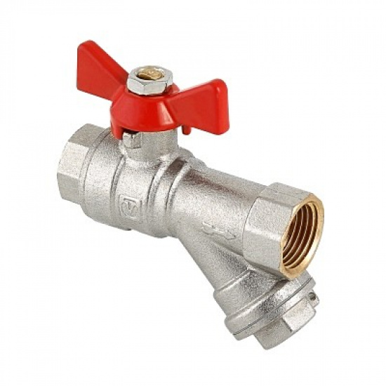 Кран шаровый Valtec Base с фильтром вн.-вн. 1/2" - 1
