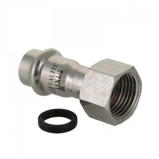 Соединение пресс с накидной гайкой 22 x 3/4" нержавеющая сталь - 1