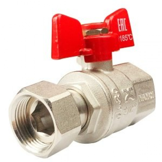 Кран шаровый с накидной гайкой IVC 3/4" x 3/4" вн.-вн. - 1