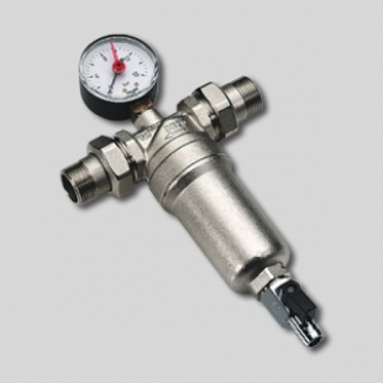 Фильтр самоочищающийся Tiemme 3/4", с латунной колбой - 1