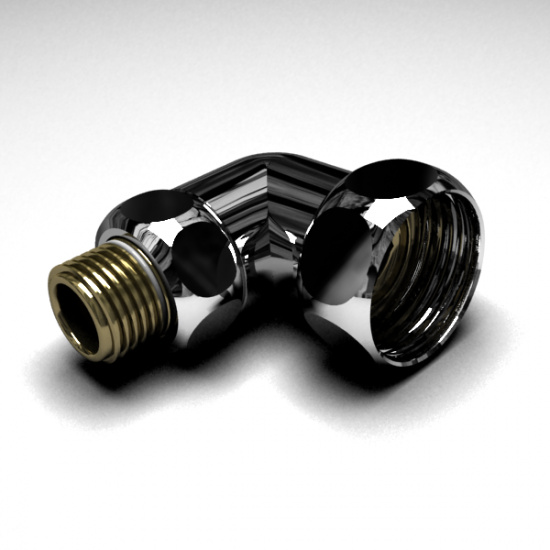 Уголок со сгоном 3/4"х1/2" вн.-нар. белый - 1