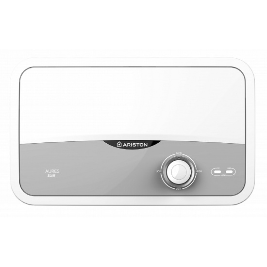 Водонагреватель проточный Ariston Aures Slim 3.5 COM PL, 2 л/мин ?Т=25°С - 1