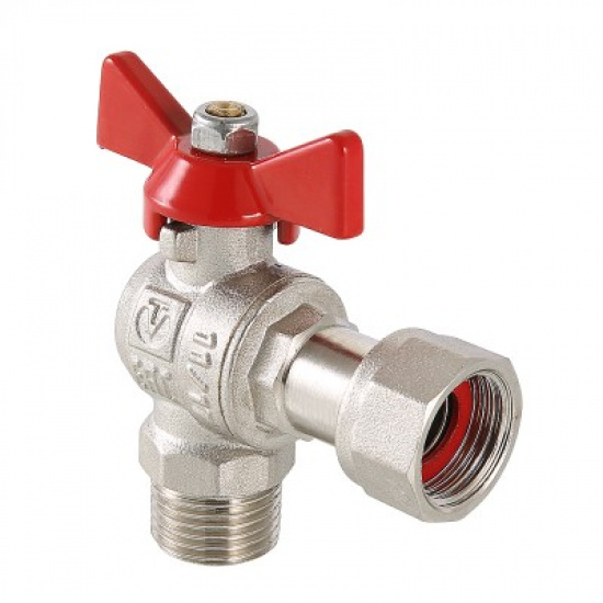 Кран шаровый Valtec Base угловой с накидной гайкой 1/2" вн.-нар. - 1