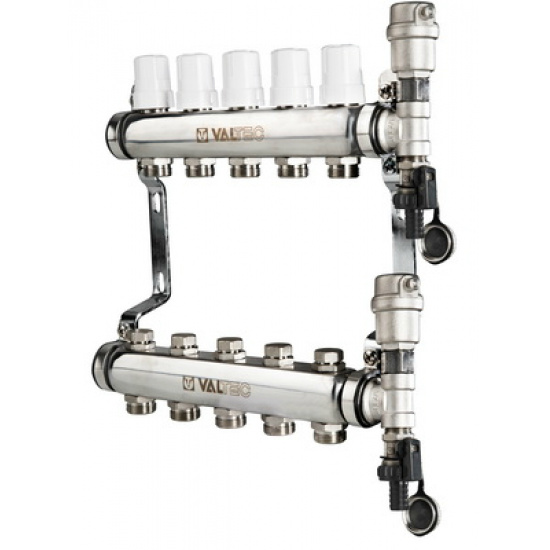 Группа коллекторная Valtec нержавеющая в сборе 1", 3 х 3/4" - 1
