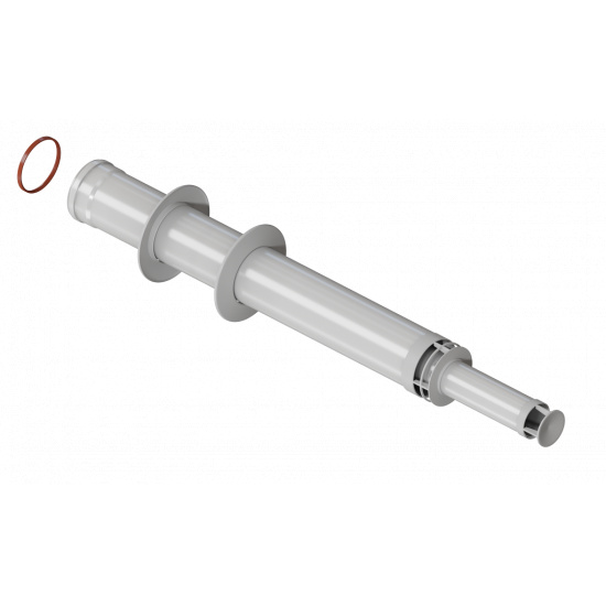Труба коаксиальная 60/100 L 850 с антиобледенительным наконечником - 1