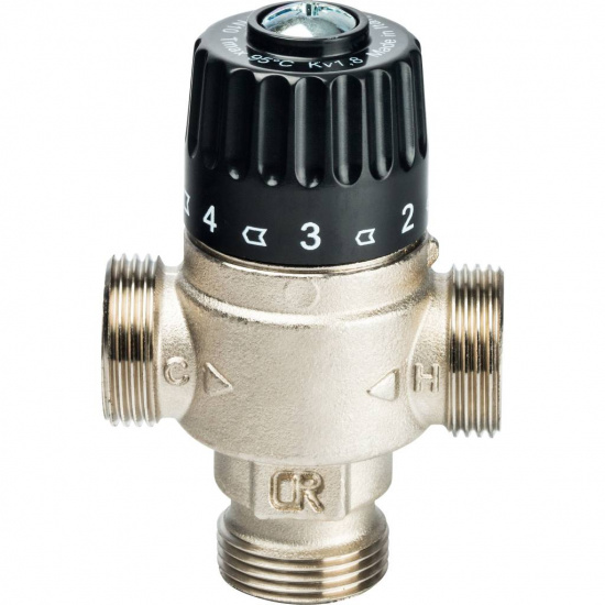 Термостатический смеситель Stout 3/4" нар.р. kv 1,8 - 1